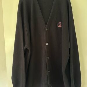 Men's Black Cardigan Sweater